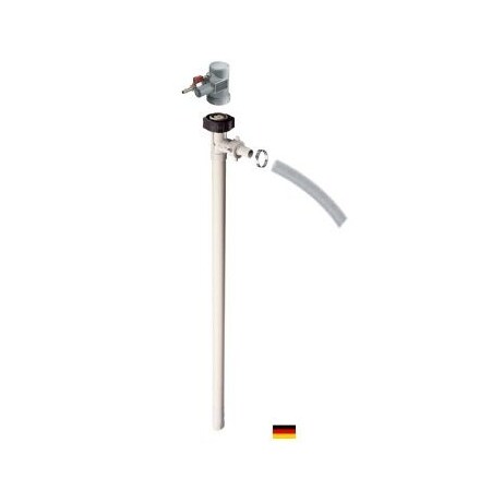 Flux Air Operated Drum Pump, Drum Pump Tube, Polypropylene, 39" Long, Air Operated Motor, 470W Power 24-ZORO0106